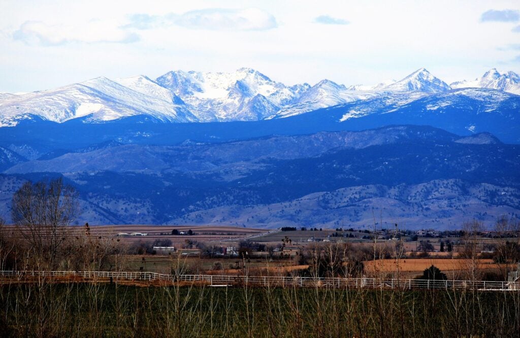 Colorado Rockies mountains.