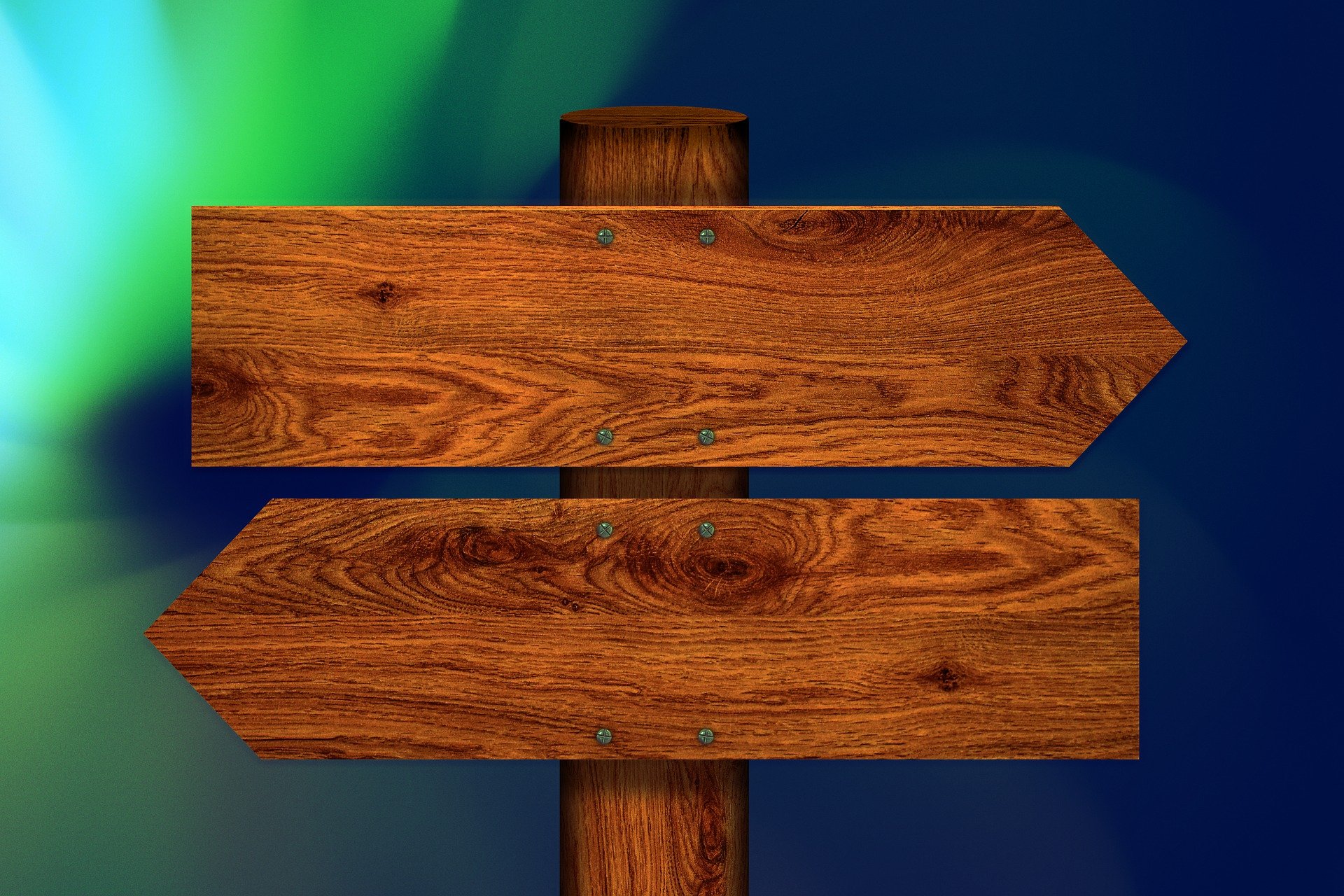 Two signposts pointing in different directions.