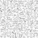 A collage of hundreds of arrow doodles going off in all directions.