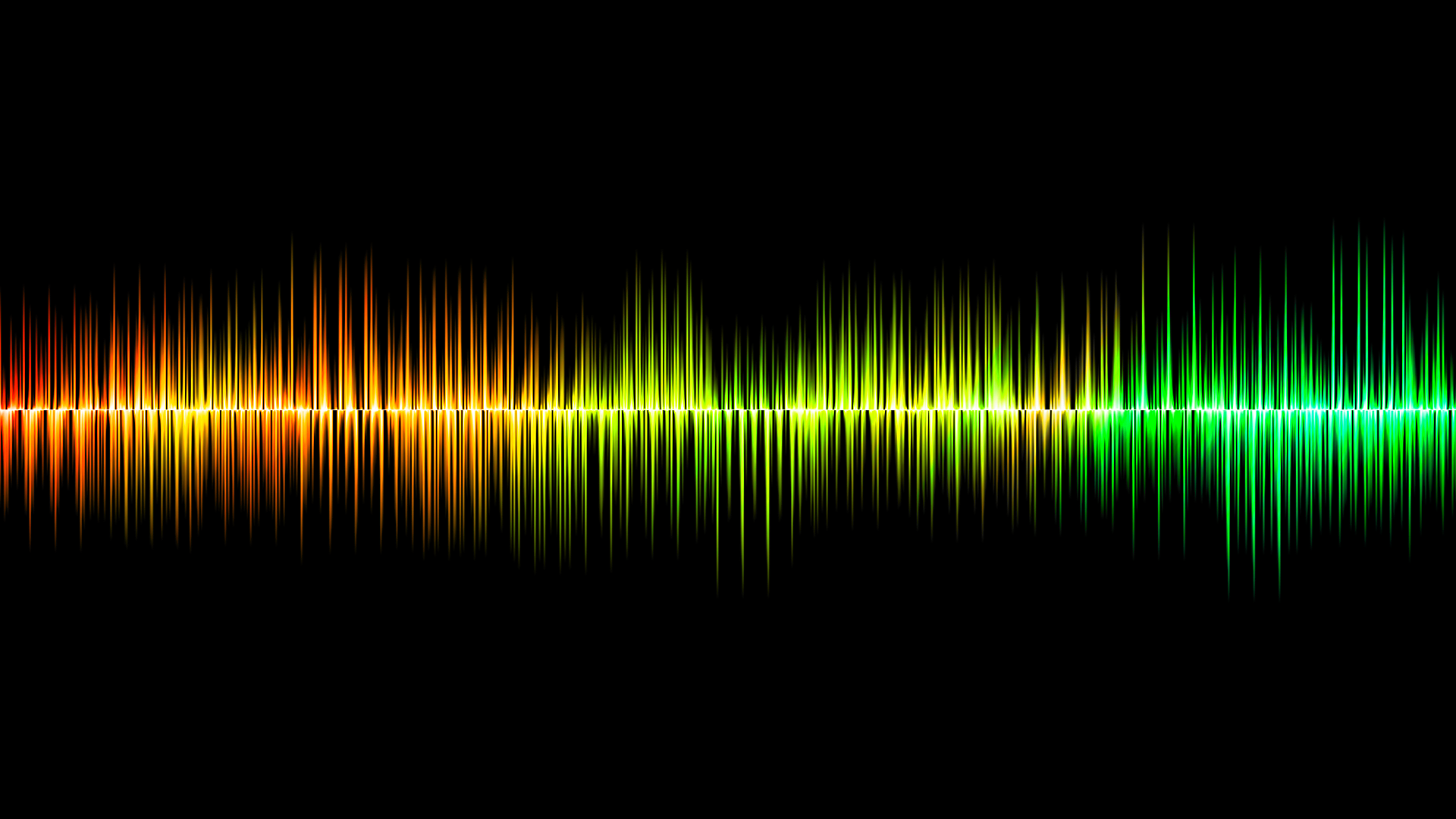 A sound wave moving across the screen.
