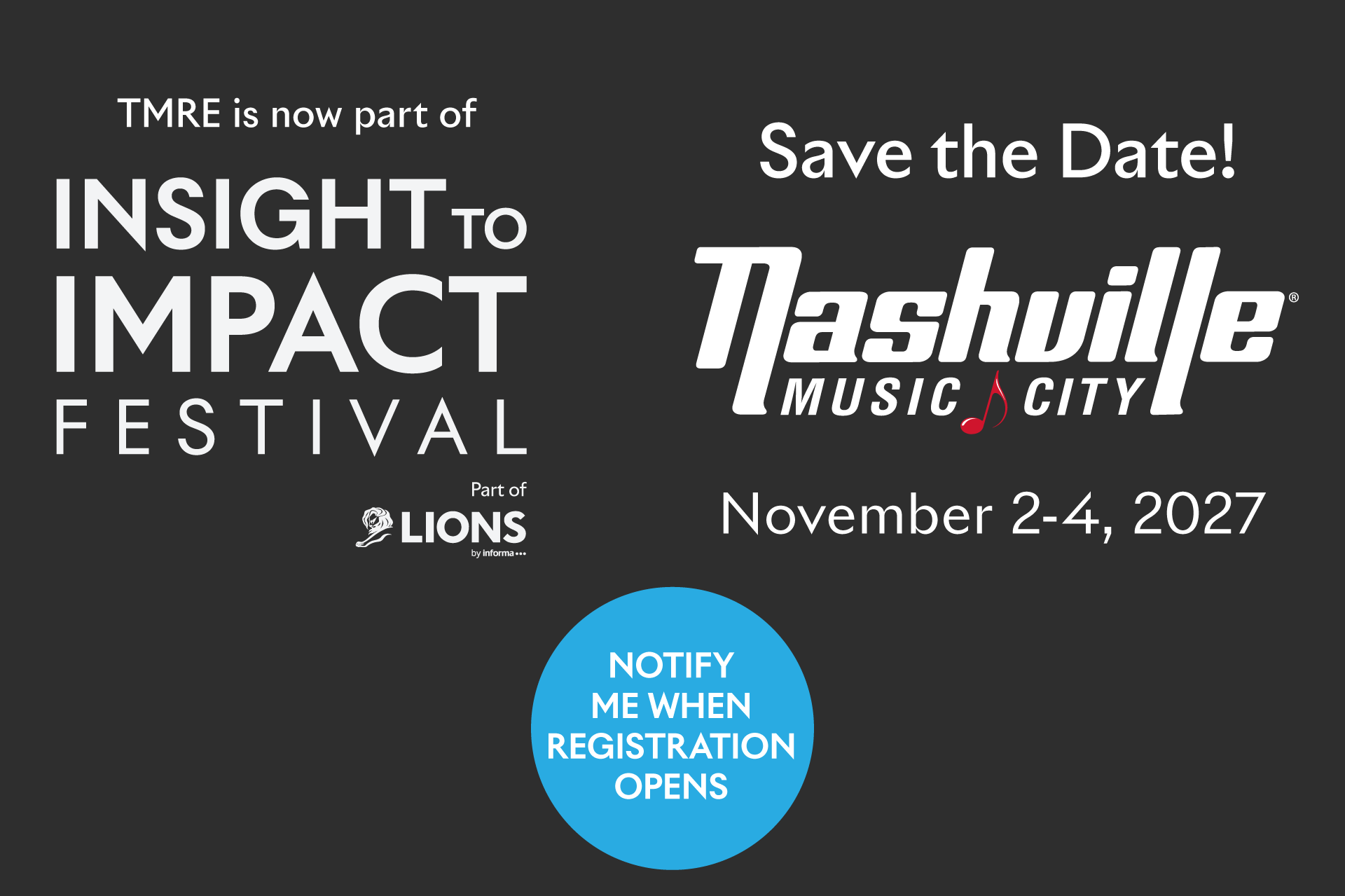 TMRE 2027 Insight to Impact Festival